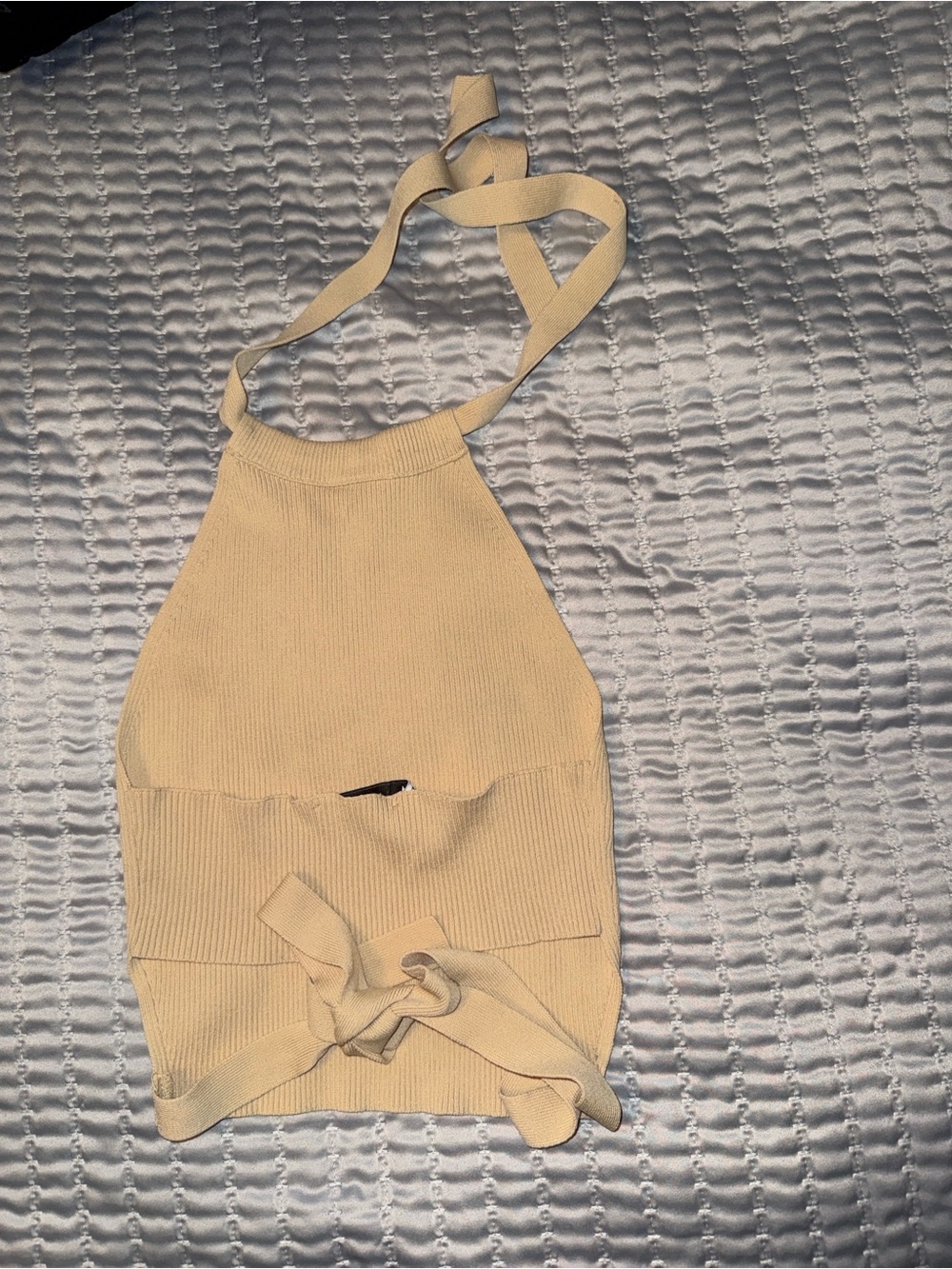 Zara open back knit Halter top